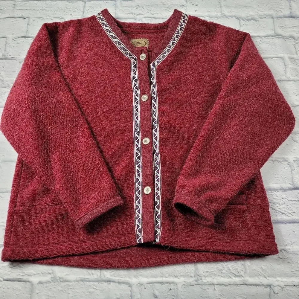 Sierra Sport Mohair Nordic Cardigan size Large